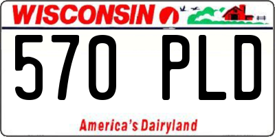 WI license plate 570PLD