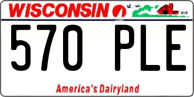WI license plate 570PLE