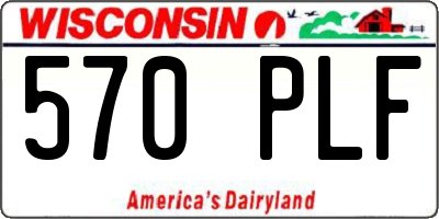 WI license plate 570PLF