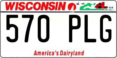 WI license plate 570PLG
