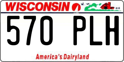 WI license plate 570PLH
