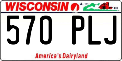 WI license plate 570PLJ