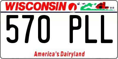 WI license plate 570PLL