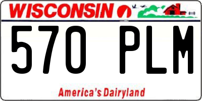 WI license plate 570PLM