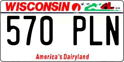 WI license plate 570PLN