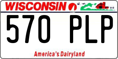 WI license plate 570PLP