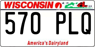 WI license plate 570PLQ