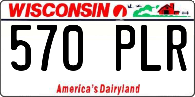 WI license plate 570PLR
