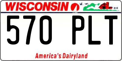 WI license plate 570PLT