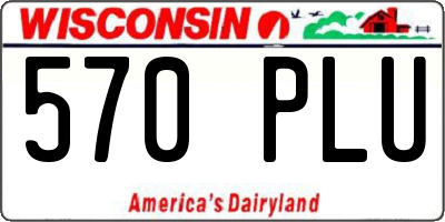 WI license plate 570PLU