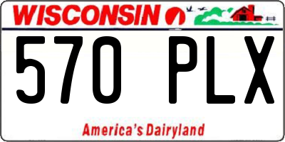 WI license plate 570PLX