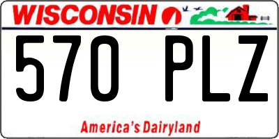 WI license plate 570PLZ