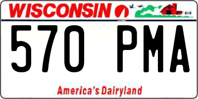 WI license plate 570PMA
