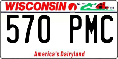 WI license plate 570PMC