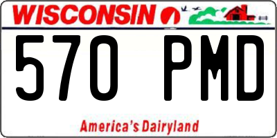 WI license plate 570PMD