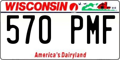 WI license plate 570PMF