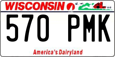 WI license plate 570PMK