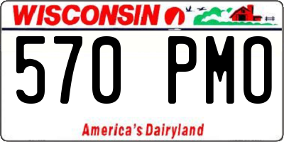 WI license plate 570PMO