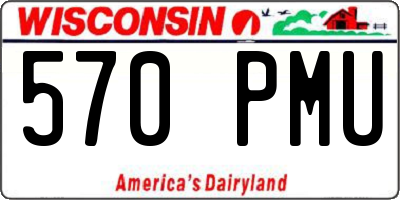 WI license plate 570PMU