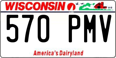 WI license plate 570PMV