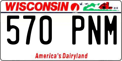 WI license plate 570PNM