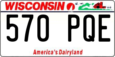 WI license plate 570PQE