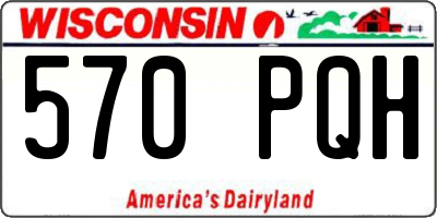 WI license plate 570PQH