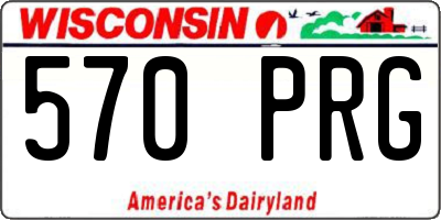 WI license plate 570PRG