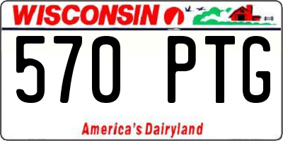 WI license plate 570PTG