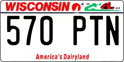 WI license plate 570PTN