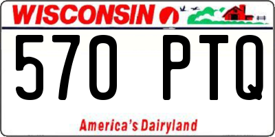 WI license plate 570PTQ