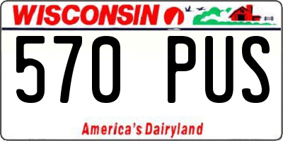 WI license plate 570PUS
