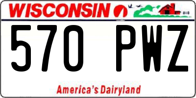 WI license plate 570PWZ