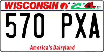 WI license plate 570PXA
