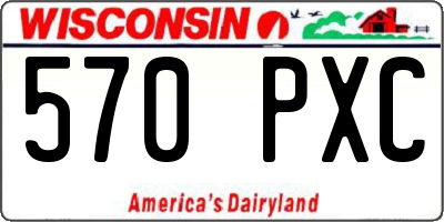 WI license plate 570PXC