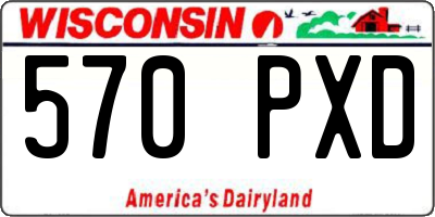 WI license plate 570PXD