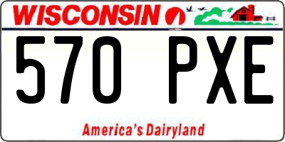 WI license plate 570PXE