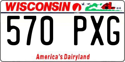 WI license plate 570PXG