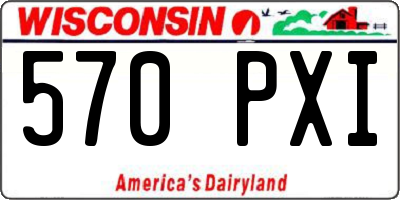WI license plate 570PXI