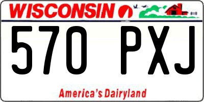 WI license plate 570PXJ