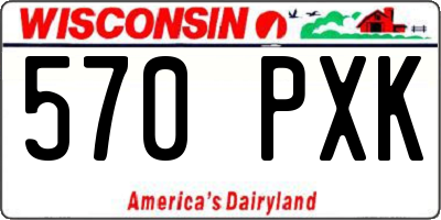 WI license plate 570PXK
