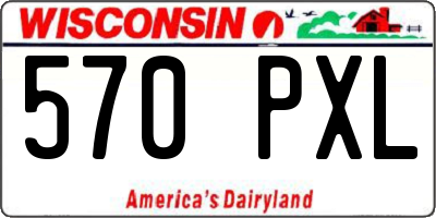 WI license plate 570PXL