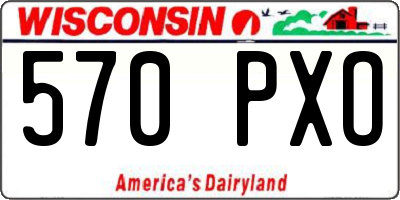 WI license plate 570PXO