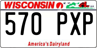 WI license plate 570PXP