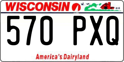 WI license plate 570PXQ
