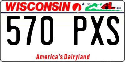 WI license plate 570PXS
