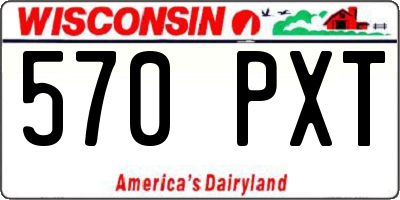 WI license plate 570PXT