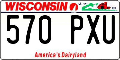 WI license plate 570PXU