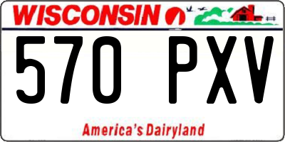 WI license plate 570PXV