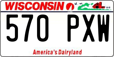 WI license plate 570PXW